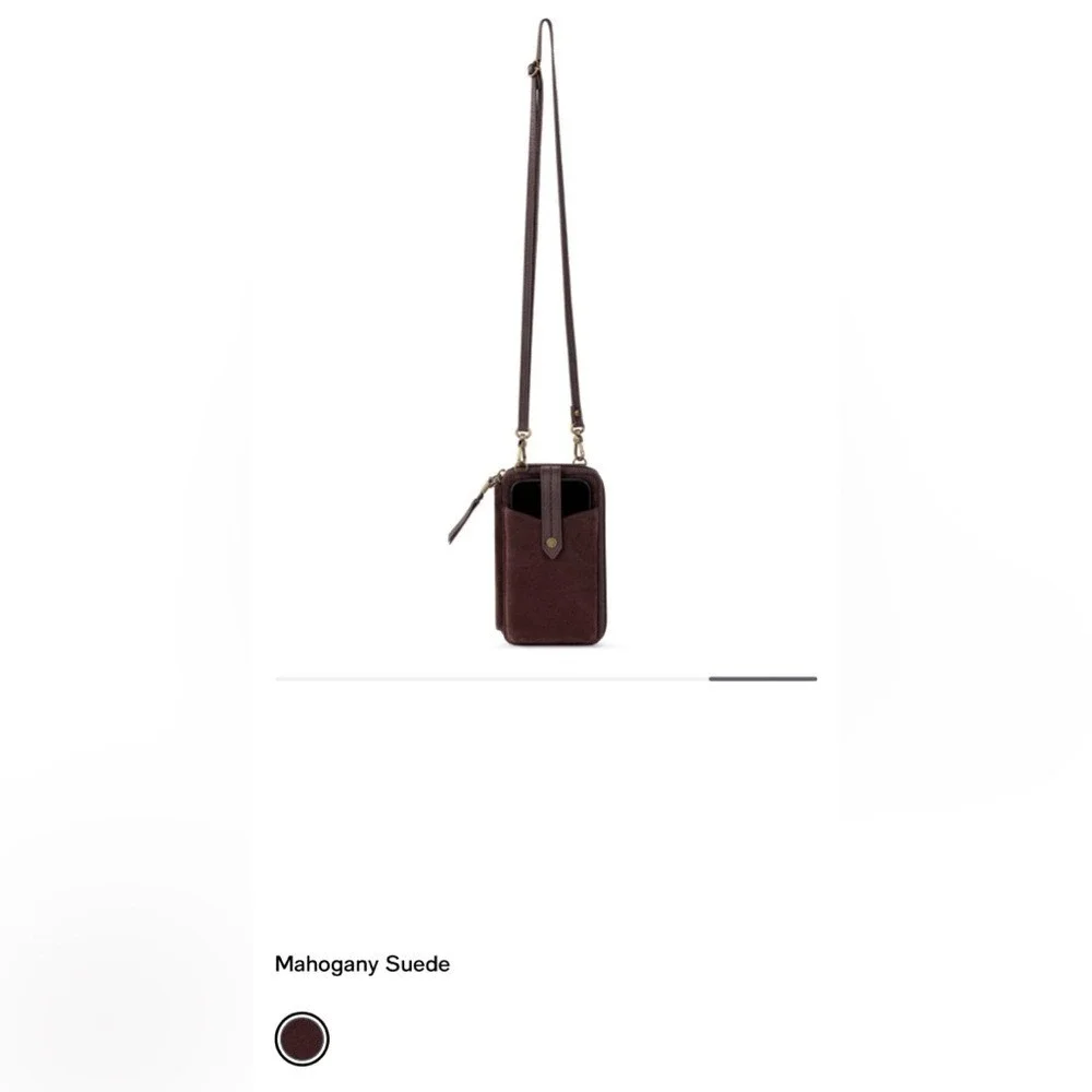 The Sak Chocolate Brown Suede Crossbody‎ Bag